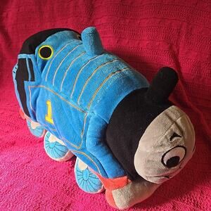 Thomas the Tank Engine Soft Plush Pillow Pal Blue Black 17in x 9in Jay Franco